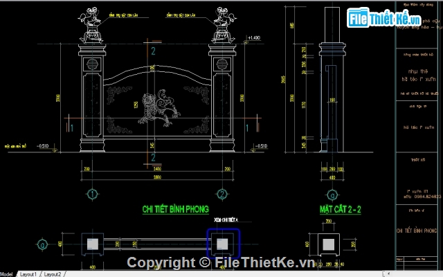 Nhà thờ họ 3 gian,Nhà thờ họ 3 gian 7.7x8.15m,Nhà thờ họ,Bản vẽ nhà thờ,Nhà thờ 3 gian,Cad nhà thờ